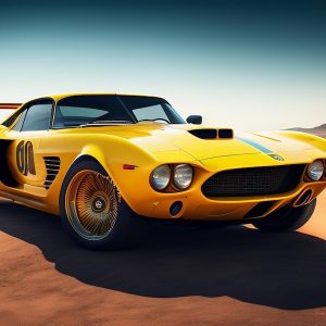 yellow-car-with-number-70-side_916542-7